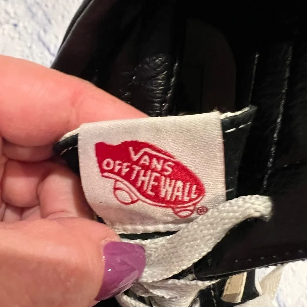 Vans Off The Wall Black High Top Skate Shoes Kid's 3